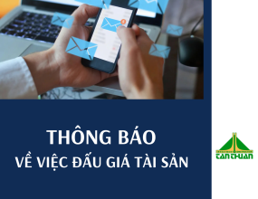 Thông báo về việc đấu giá 03 tài sản đợt 1