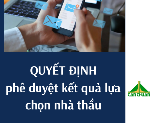 Quyết định về việc phê duyệt kết quả lựa chọn nhà thầu thực hiện gói thầu phi tư vấn cung cấp dịch vụ bảo vệ tại dự án Khu dân cư Thương mại Bình Hòa, phường Bình Lợi Trung, TP. HCM.